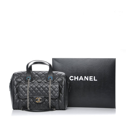Chanel Calfskin Quilted Bowling Bag Black 8 of 8
