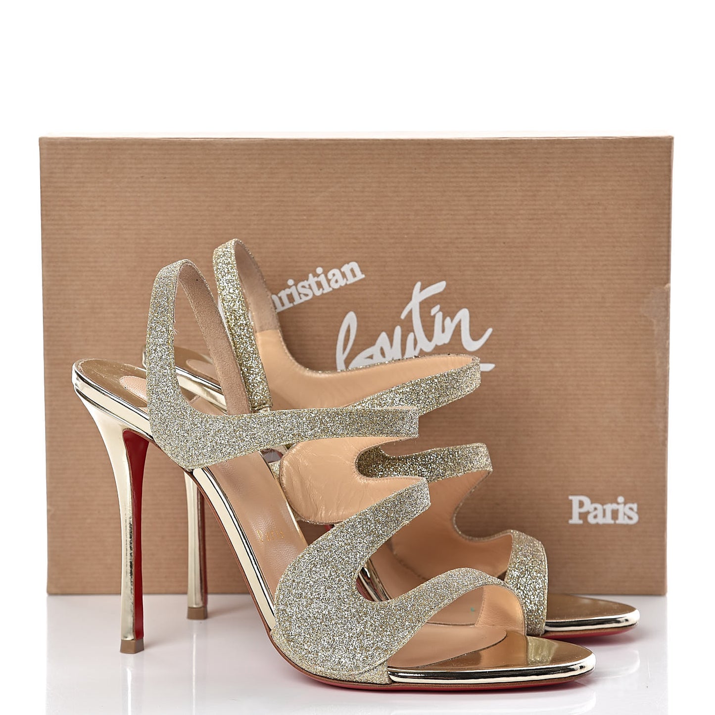 Glitter Specchio Vavazou 100 Strappy Sandals 41 Light Gold