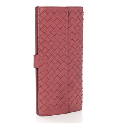 Bottega Veneta Nappa Intrecciato Continental Snap Wallet Corallo 3 of 15
