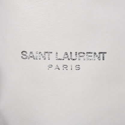 Saint Laurent Lambskin Small Teddy Bucket Bag White 7 of 7