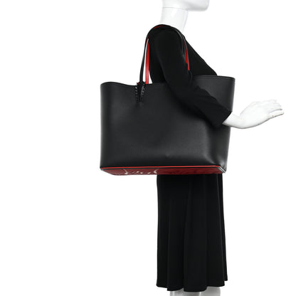 Christian Louboutin Calfskin Spikes East West Cabata Tote Black 2 of 11