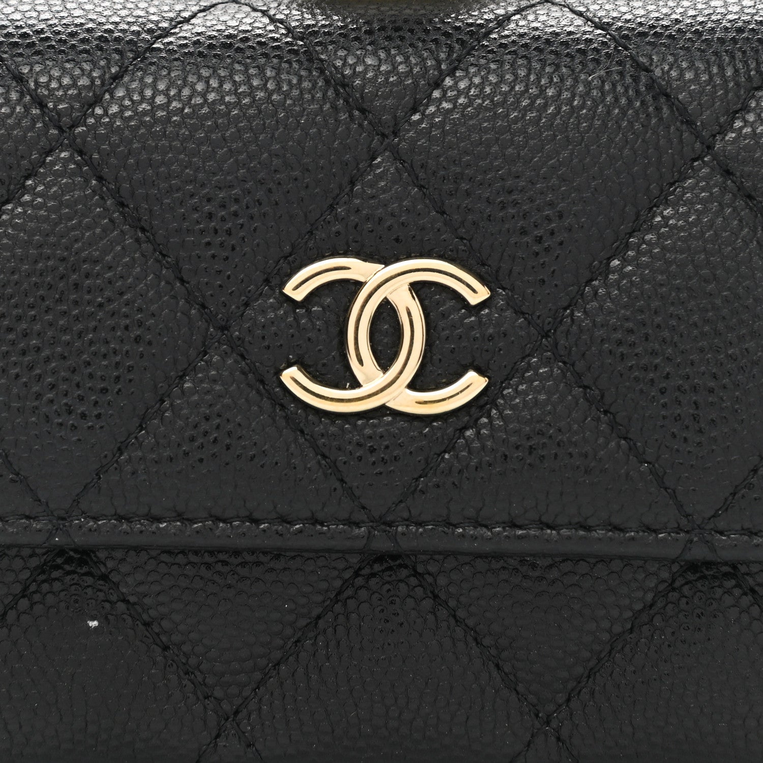 Chanel Caviar Quilted Mini Pearl On Top Coin Purse With Chain Black 9 of 14