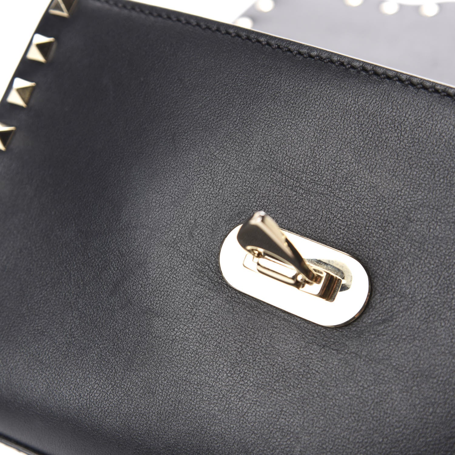 Valentino Garavani Vitello Medium Rockstud Flip Lock Crossbody Bag Black 10 of 13