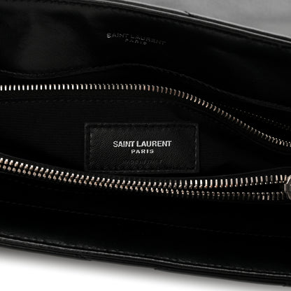 Saint Laurent Calfskin Y Quilted Monogram Medium Loulou Chain Satchel Black 5 of 9