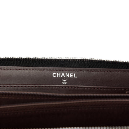 Chanel Caviar Quilted Large Gusset Zip Around Wallet Black 6 of 8