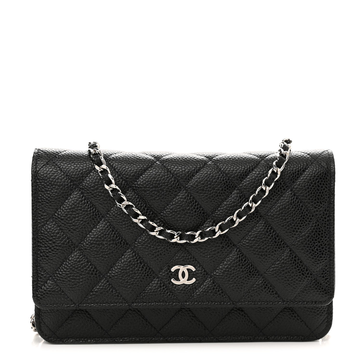 Chanel Caviar Quilted Wallet On Chain WOC Black 1 of 12