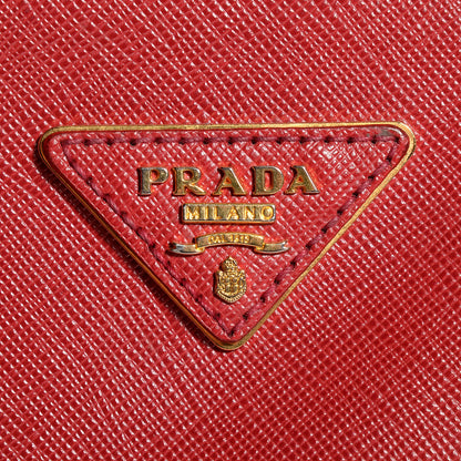 Prada Saffiano Large Galleria Double Zip Tote Fuoco 7 of 10