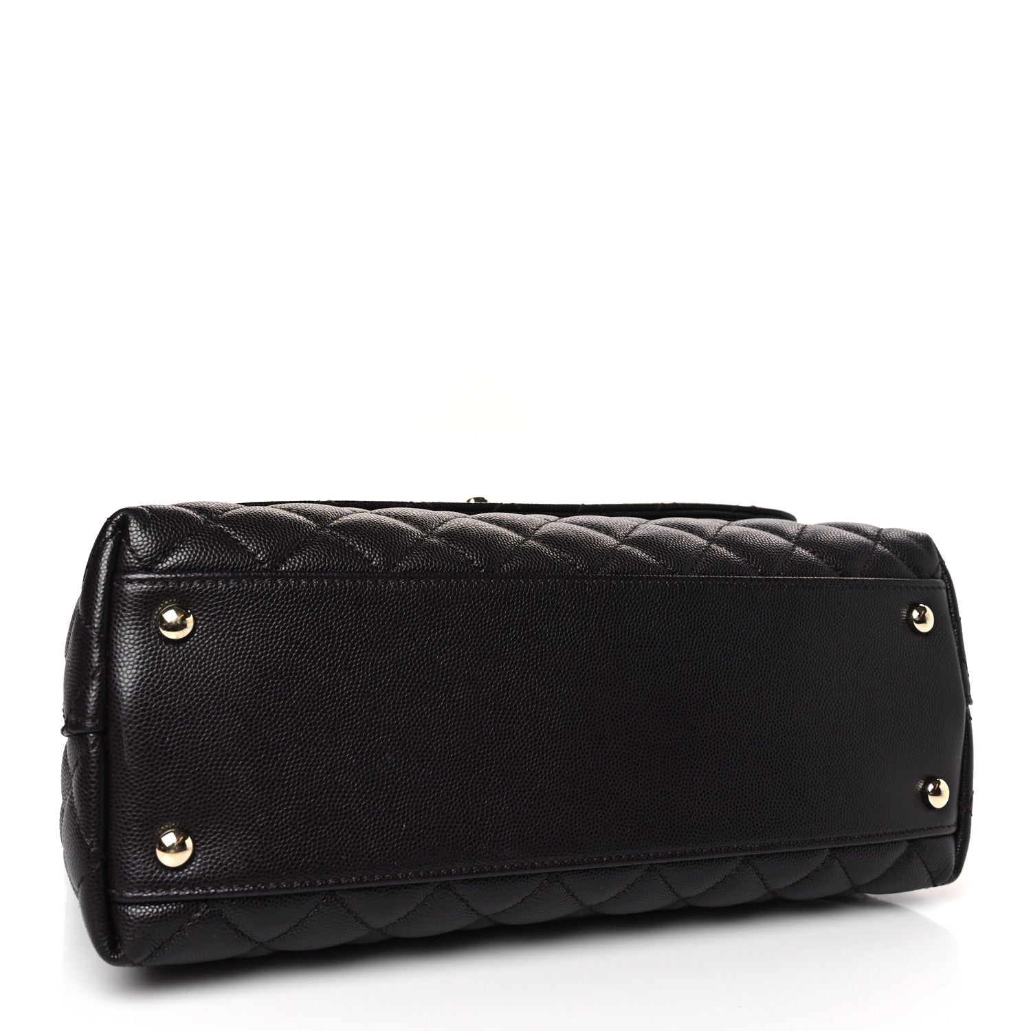 Chanel Caviar Quilted Small Coco Handle Flap Dark Brown 4 of 9
