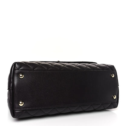 Chanel Caviar Quilted Small Coco Handle Flap Dark Brown 4 of 9