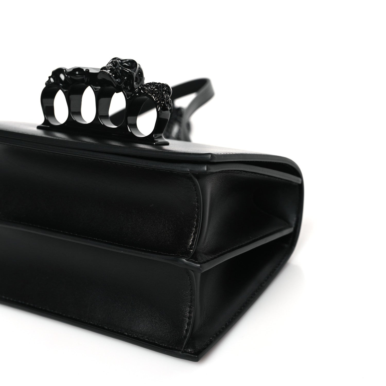 Alexander McQueen Calfskin Knuckle Crossbody Black 8 of 9