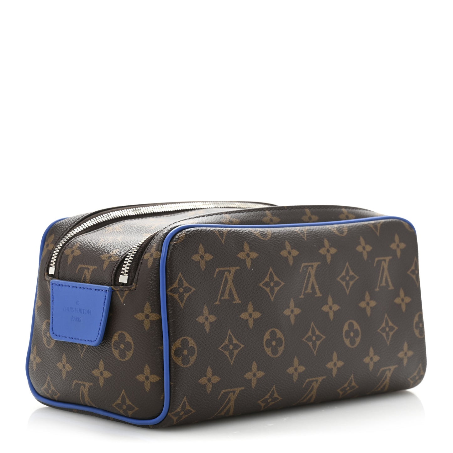 Monogram Macassar Dopp Kit Toilet Pouch Indigo Blue