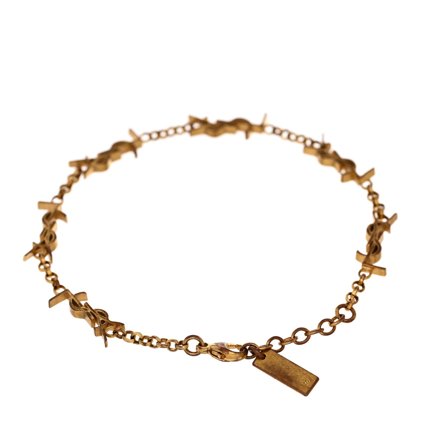 Brass Monogram Charm Bracelet