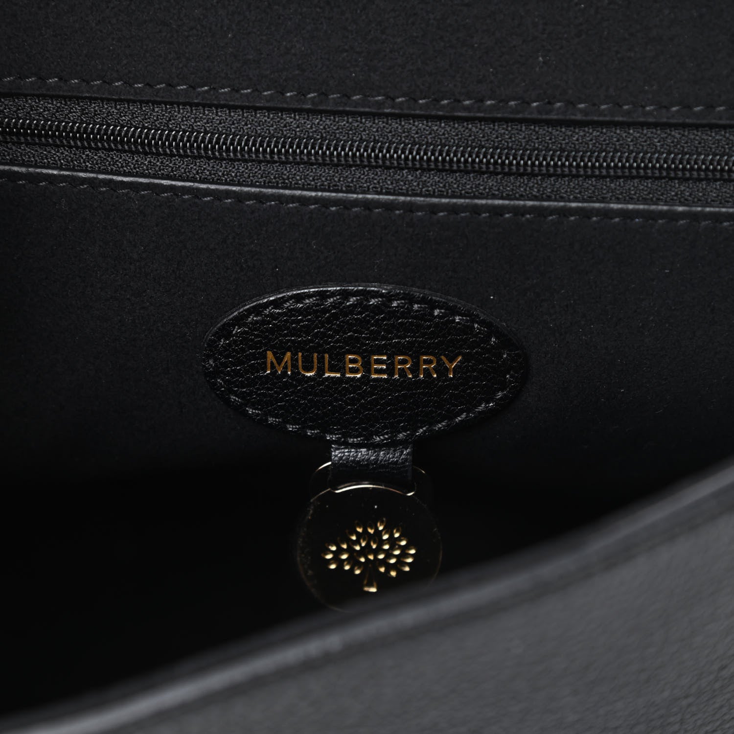 Mulberry Glossy Goatskin Medium Lily Black 6 of 14