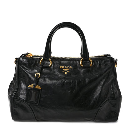 Prada Vitello Shine Shopping Satchel Black 1 of 9