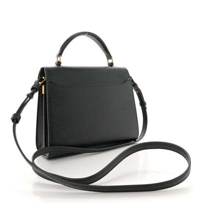 Saint Laurent Grain de Poudre Mini Classic Monogram Cassandra Top Handle Black 3 of 12