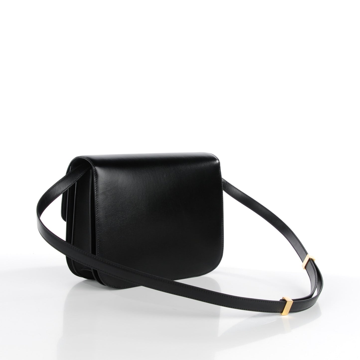 Box Calfskin Medium Classic Box Flap Bag Black