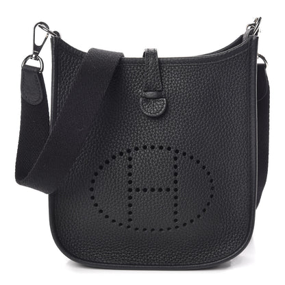 Hermes Taurillon Clemence Evelyne TPM Black 1 of 9