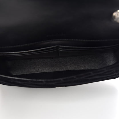 Balenciaga Velvet Logo Matelasse BB Chain Wallet Black 7 of 10