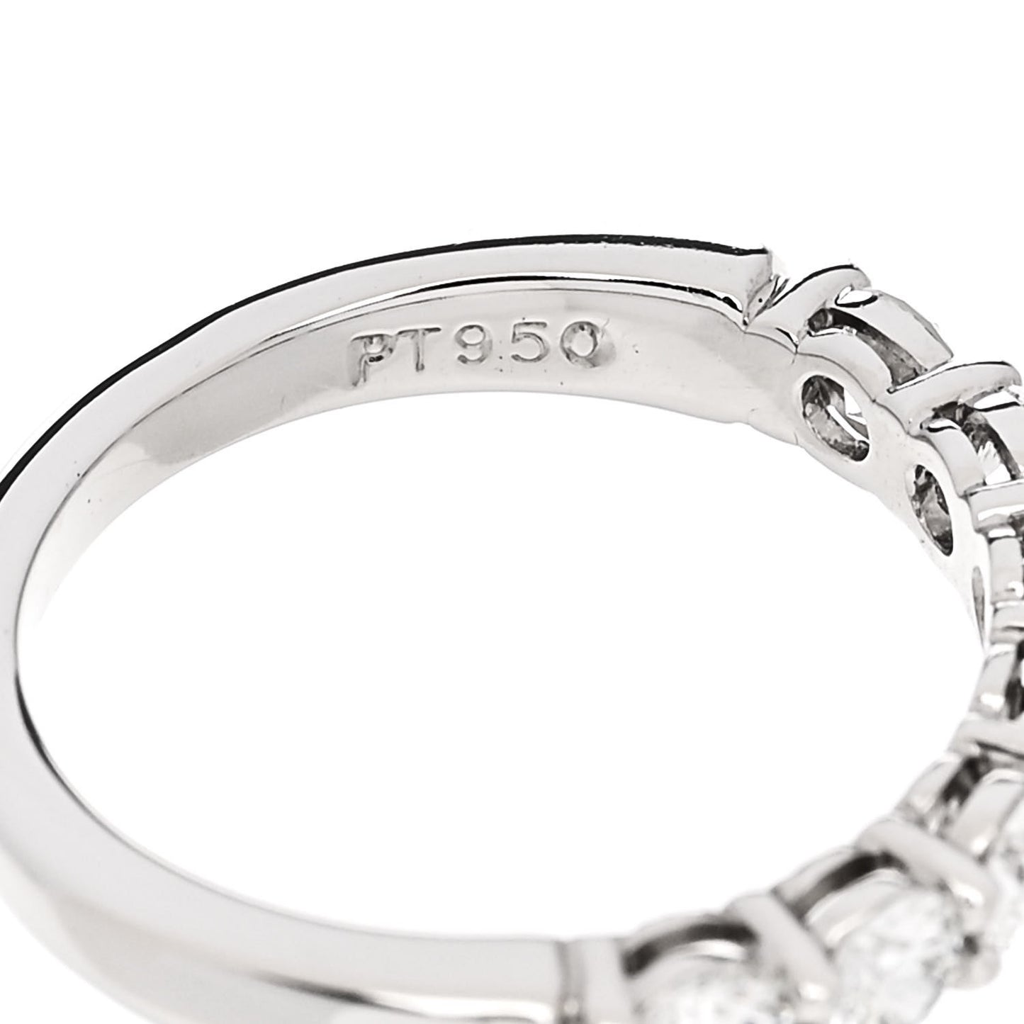 Platinum Diamond 3mm Embrace Half Circle Band Ring 45 3.25