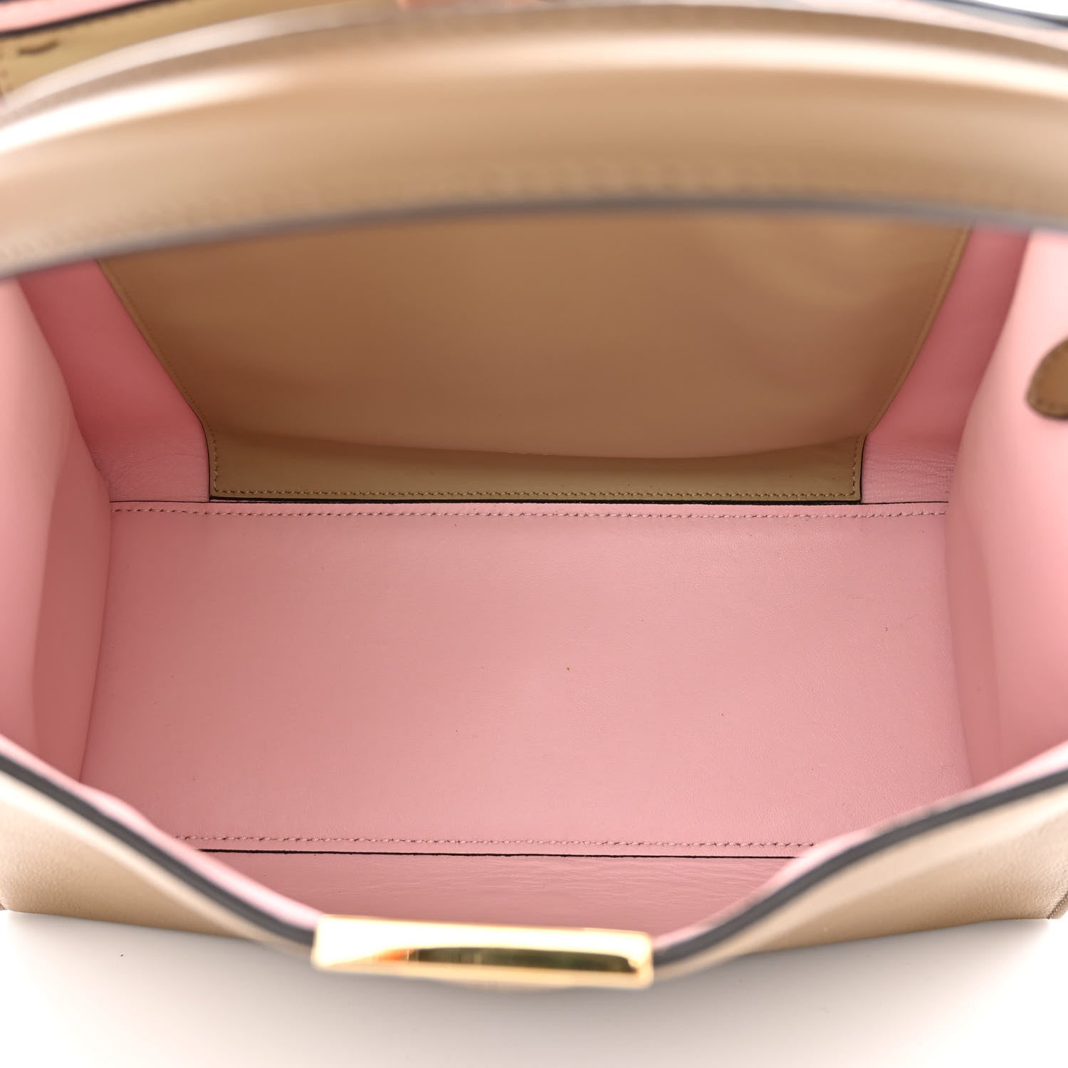 Fendi Vitello Seta Century Medium Peekaboo X-Lite Fango Mandorlo 5 of 10