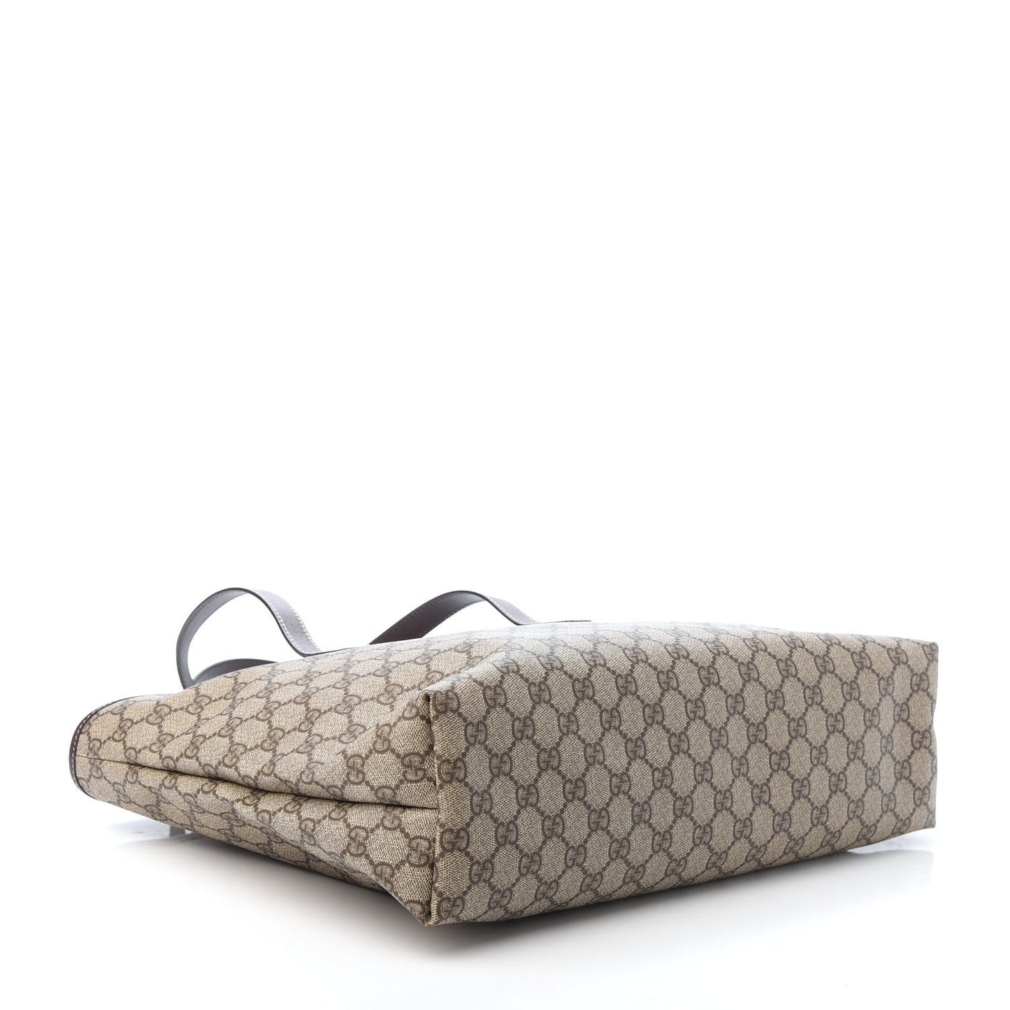 GG Supreme Monogram Medium Zip Tote Dark Brown