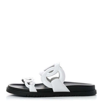 Hermes Nappa Extra Sandals 39 White 1 of 8
