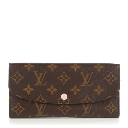 Louis Vuitton Monogram Emilie Wallet Rose Ballerine 1 of 7