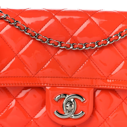 Chanel Patent Quilted Small Coco Shine Flap Orange 8 of 10