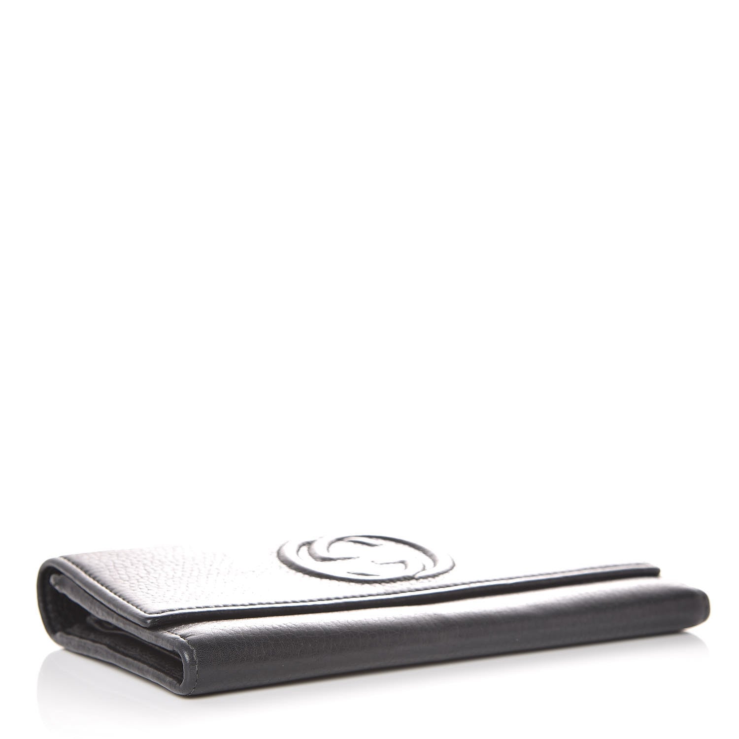 Gucci Pebbled Calfskin Large Soho Continental Wallet Black 4 of 10