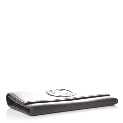 Gucci Pebbled Calfskin Large Soho Continental Wallet Black 4 of 10