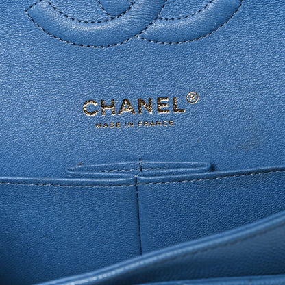 Chanel Caviar Quilted Medium Double Flap Blue 6 of 11