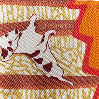 Hermes Silk En Liberte Twilly Rose Bleu Rouge 4 of 4