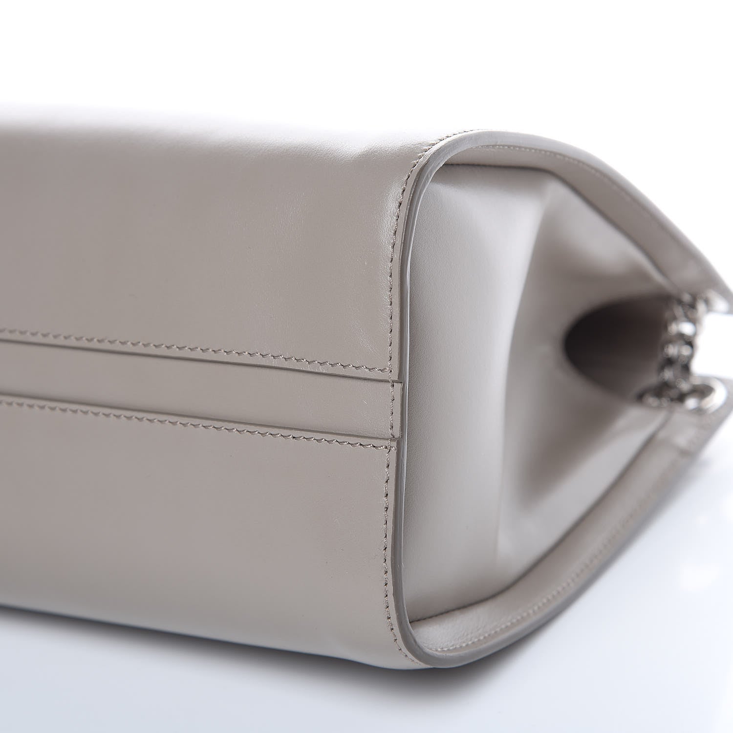 Chloe Shiny Calfskin Medium Annie Shoulder Bag Motty Grey 10 of 11