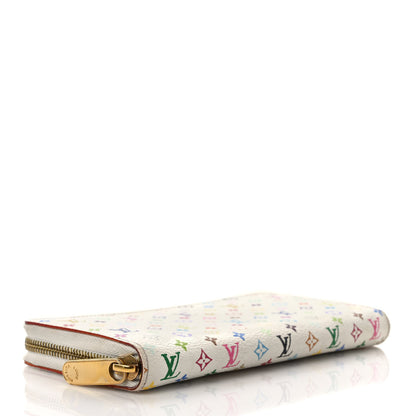 Louis Vuitton Monogram Multicolor Zippy Wallet White Litchi 4 of 6