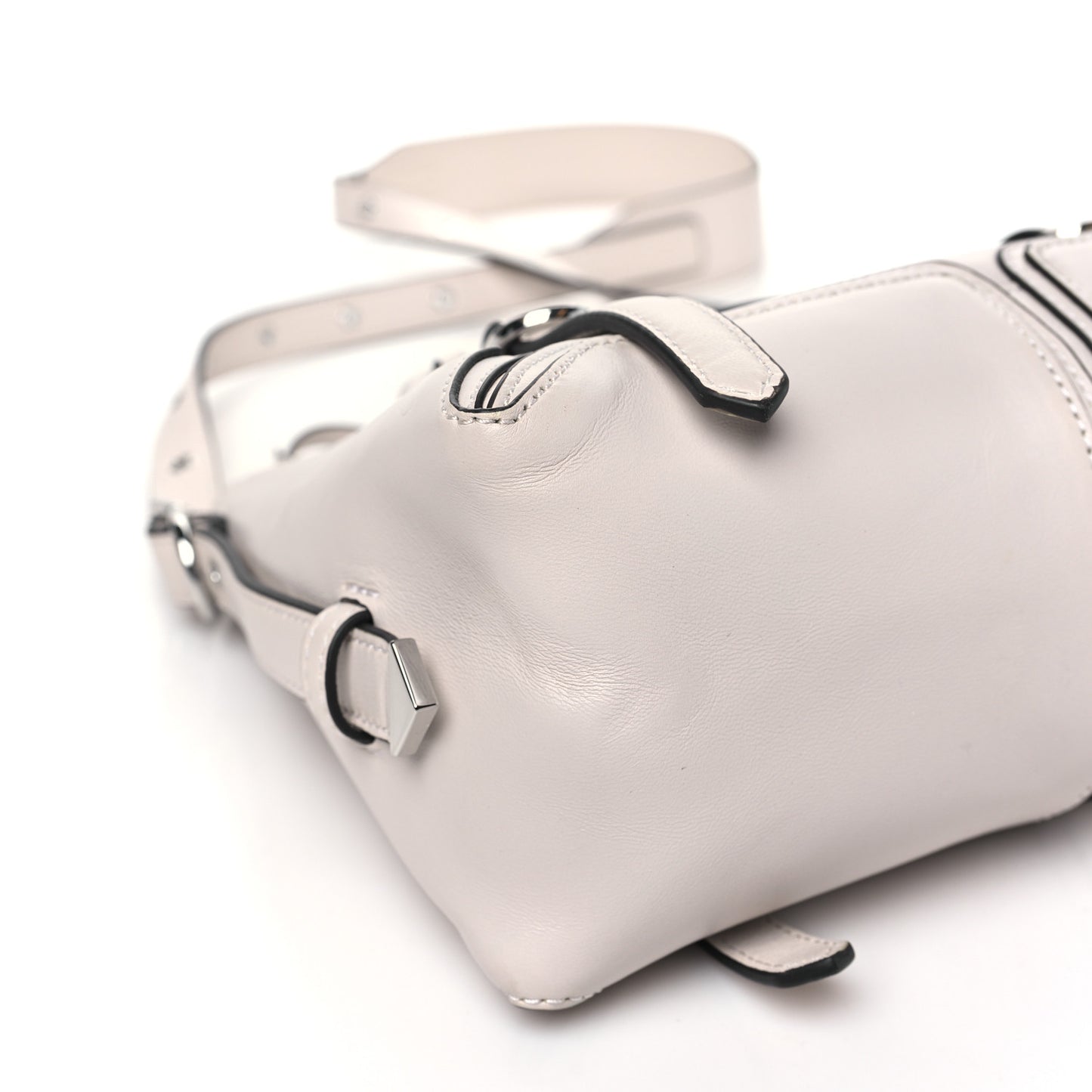 Calfskin Moto Mini Pashli Satchel Stone