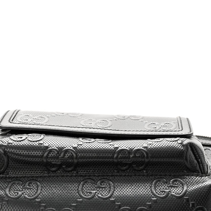 Gucci Calfskin GG Tennis Embossed Pocket Belt Bag Black 11 of 11