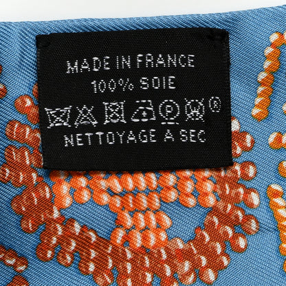 Hermes Silk Kelly En Perles Twilly Bleu Azur Orange 3 of 4