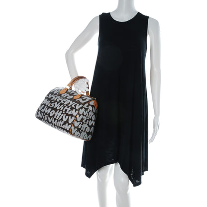 Louis Vuitton Monogram Graffiti Speedy 30 Silver 2 of 10