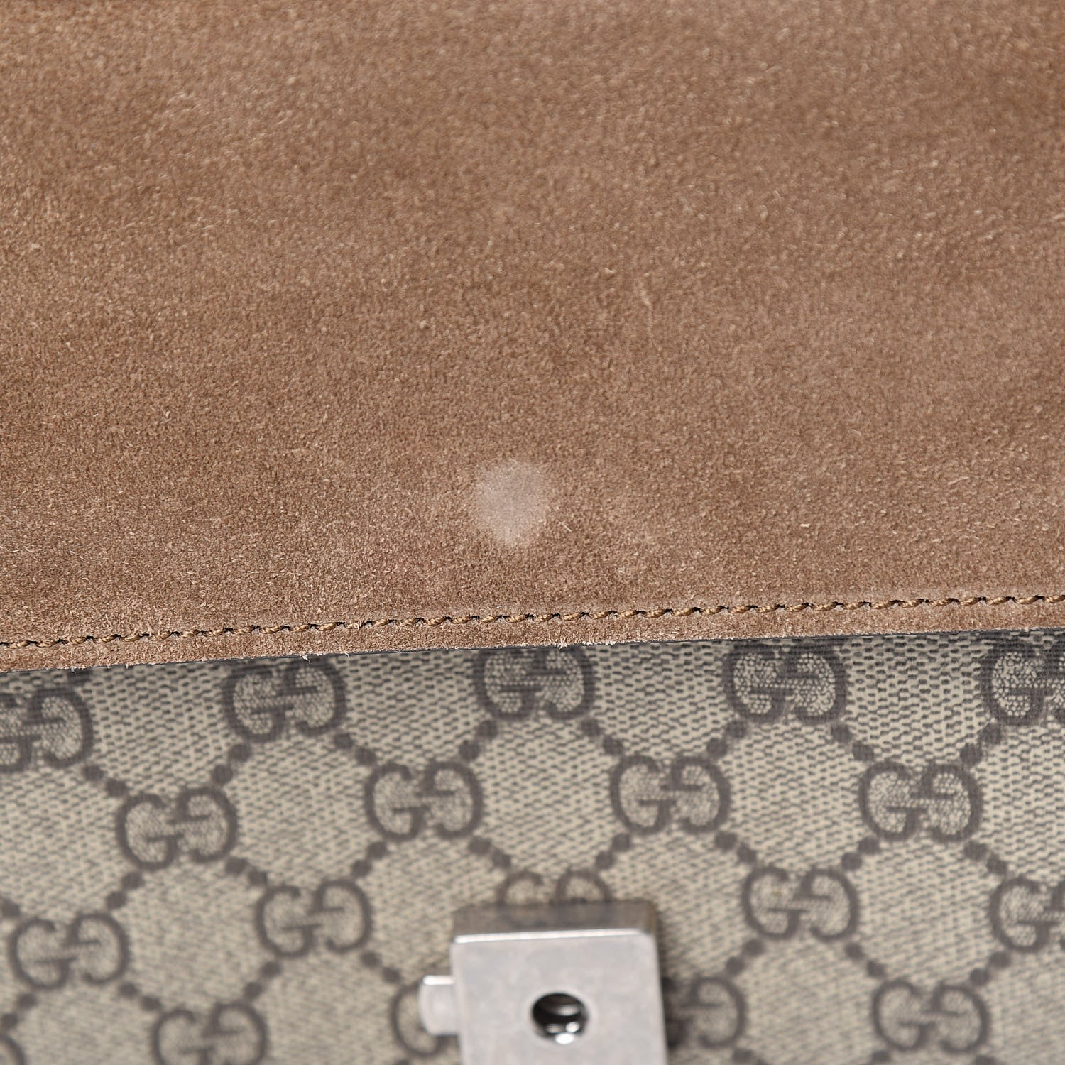 Gucci GG Supreme Monogram Small Dionysus Shoulder Bag Taupe 10 of 11