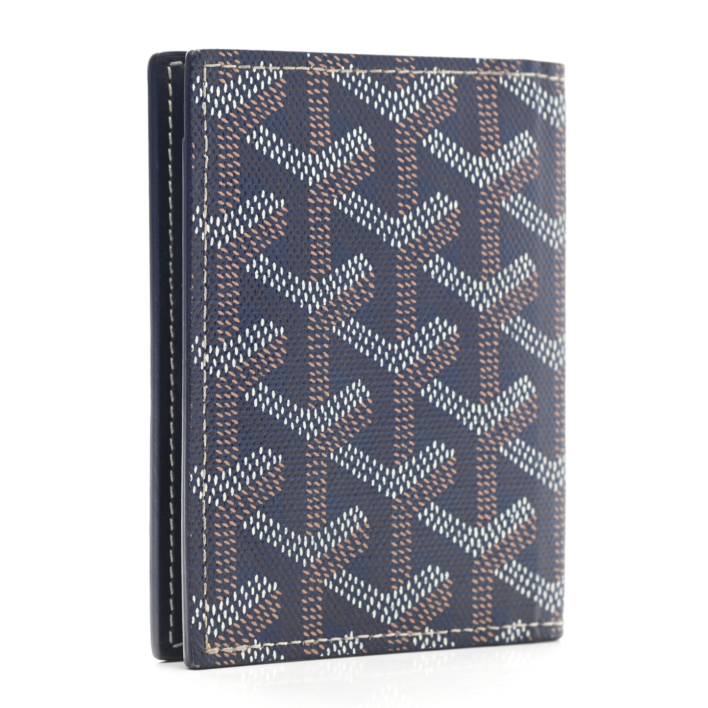 Goyardine Saint Marc Folding Card Case Navy