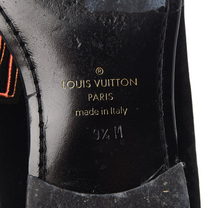 Louis Vuitton Velvet Upside Down Auteuil Slipper 9.5 Black 8 of 15