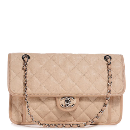 Chanel Caviar French Riviera Large Flap Beige 1 of 8