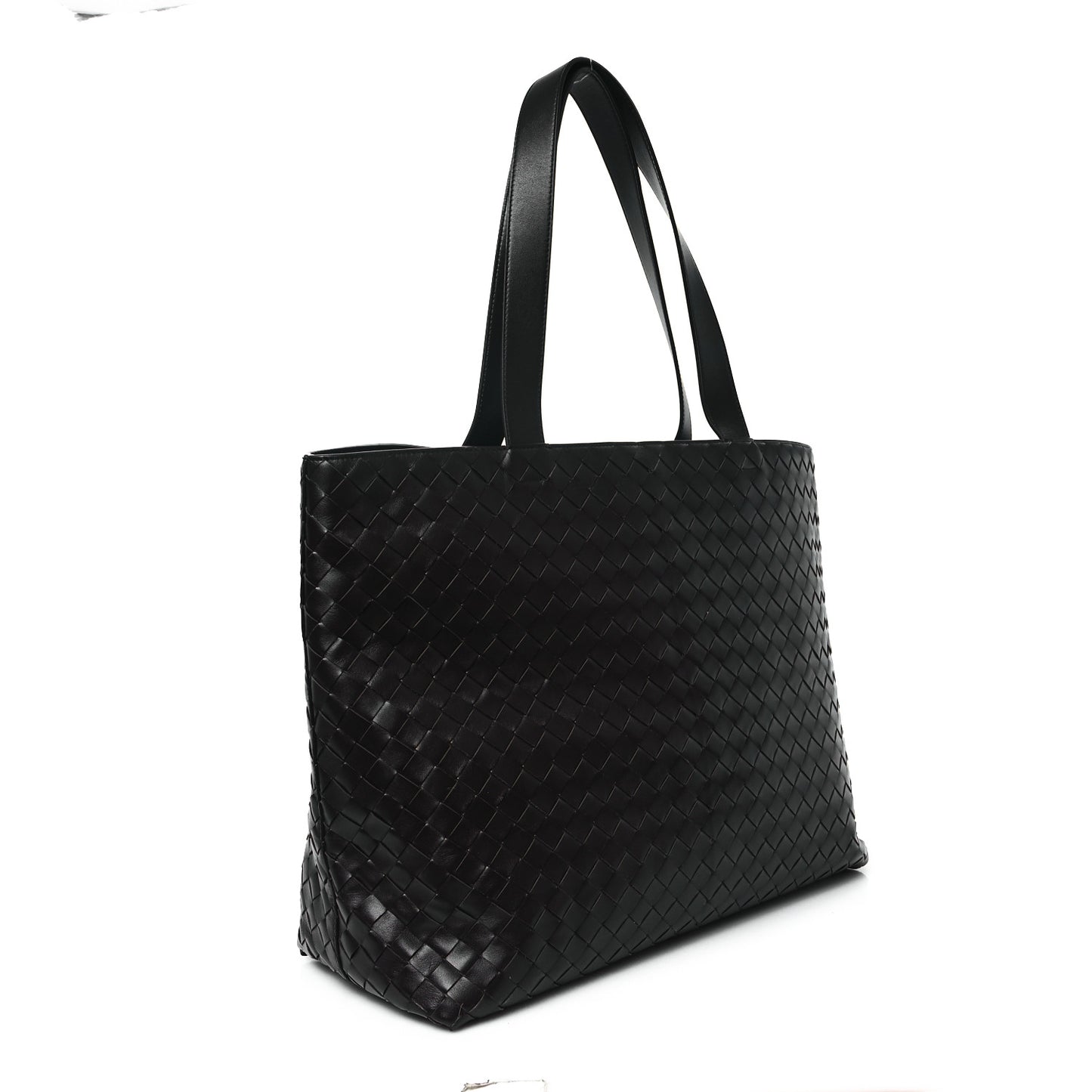 Calfskin Intrecciato Large Zipped Tote Fondant