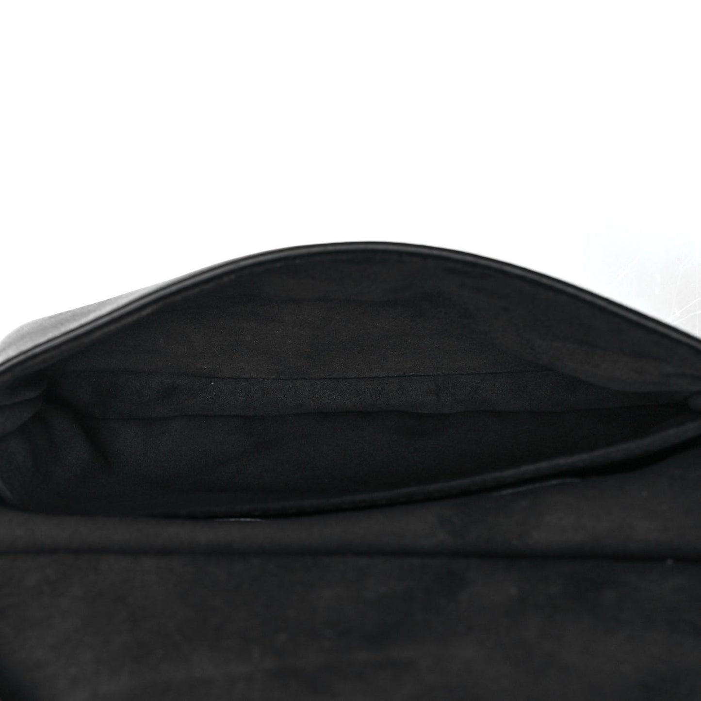 Shiny Nappa Trapuntata Micro Double Baguette Black