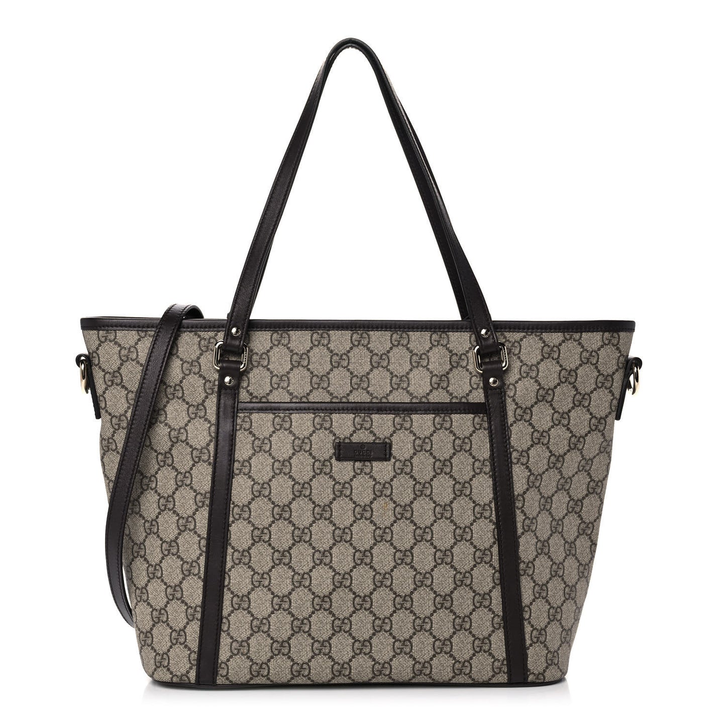 GG Supreme Monogram Medium Joy Tote Dark Brown
