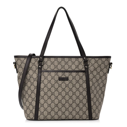 Gucci GG Supreme Monogram Medium Joy Tote Dark Brown 1 of 12