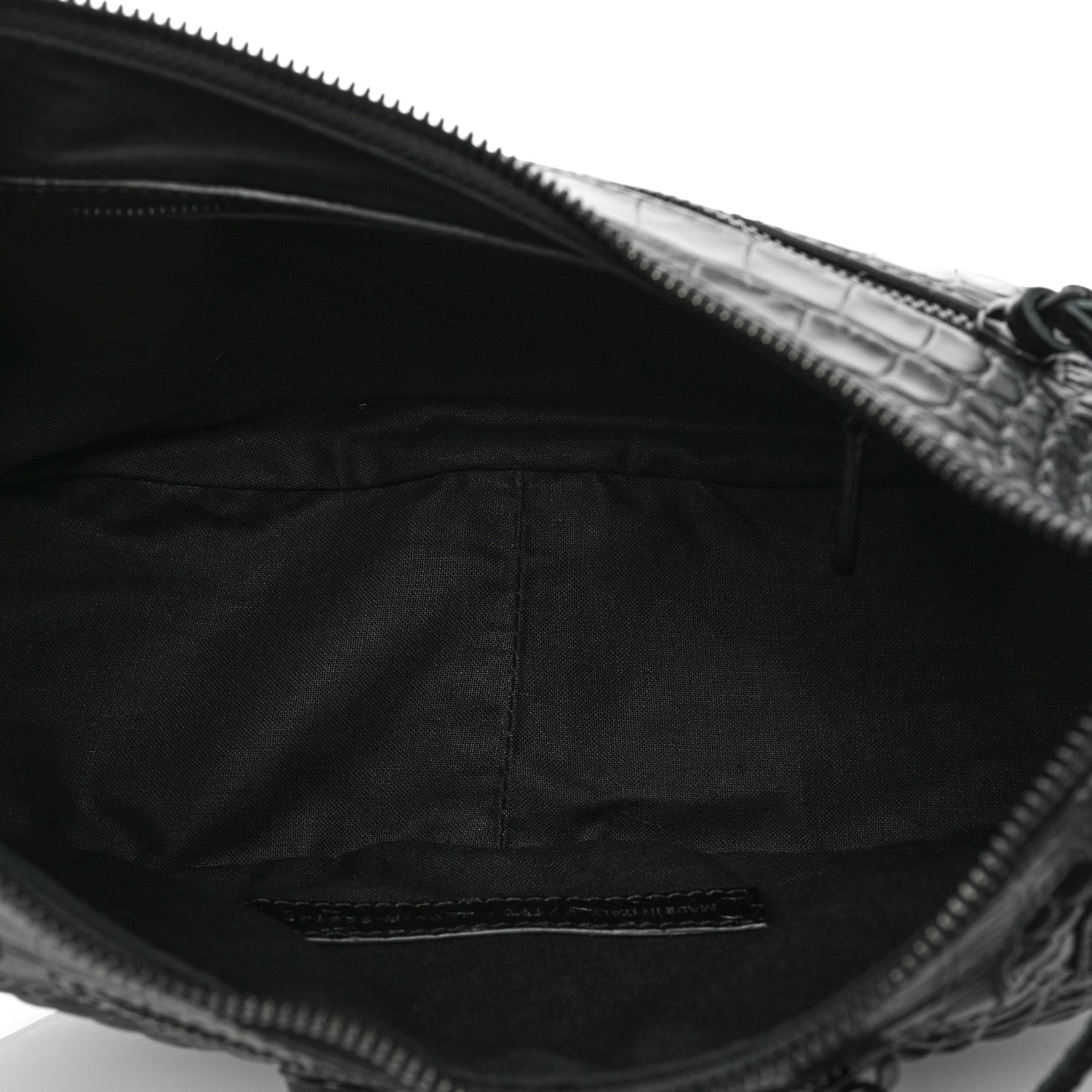 Balenciaga Extra Supple Calfskin Crocodile Embossed Monochrome Small Le Cagole Shoulder Bag Black 5 of 10