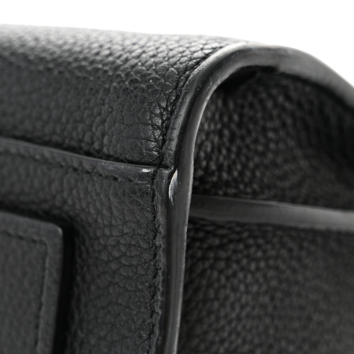Grained Calfskin Baby Sac De Jour Souple Black