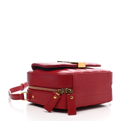 Saint Laurent Lambskin Matelasse Monogram Toy Vicky Camera Bag Red 3 of 4