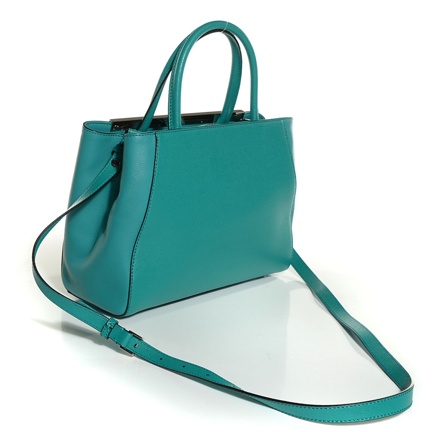 Fendi Vitello Elite Flamingo Petite 2Jours Tote Lago 13 of 20